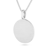 Engravable Diamond Circle Pendant, Large - Shyne Jewelers 160-00551 White Gold Shyne Jewelers