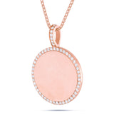 Engravable Diamond Circle Pendant, Large - Shyne Jewelers 160-00551 Yellow Gold Shyne Jewelers