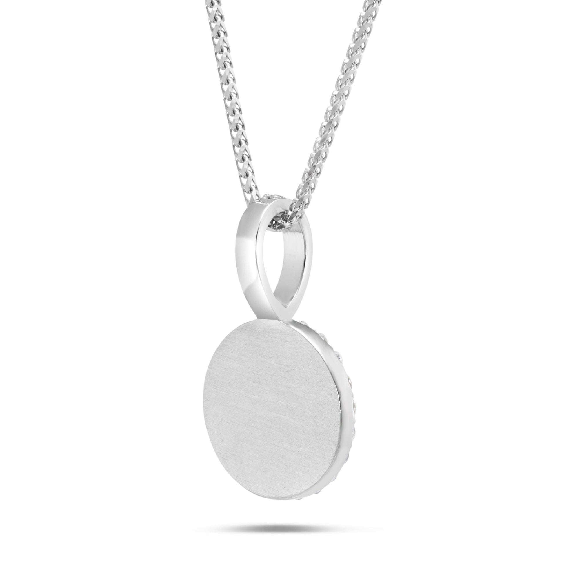Engravable Diamond CirclePendant, Small - Shyne Jewelers White Gold Shyne Jewelers
