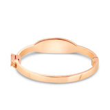 Engravable Oval Baby Bangle with Diamonds - Shyne Jewelers 170-BID-O Rose Gold Shyne Jewelers