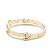 Engravable Oval Baby Bangle with Diamonds - Shyne Jewelers 170-BID-O Yellow Gold Shyne Jewelers