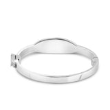 Engravable Oval Baby Bangle with Diamonds - Shyne Jewelers 170-BID-O White Gold Shyne Jewelers