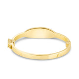 Engravable Oval Baby Bangle with Diamonds - Shyne Jewelers 170-BID-O Yellow Gold Shyne Jewelers