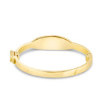 Engravable Oval Baby Bangle with Diamonds - Shyne Jewelers 170-BID-O Yellow Gold Shyne Jewelers