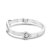 Engravable Oval Baby Bangle with Diamonds - Shyne Jewelers 170-BID-O White Gold Shyne Jewelers