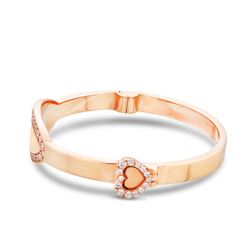 Engravable Oval Baby Bangle with Diamonds - Shyne Jewelers 170-BID-O Rose Gold Shyne Jewelers