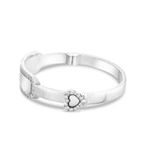 Engravable Rectangle Baby Bangle with Diamonds - Shyne Jewelers 170-BID-R White Gold Shyne Jewelers