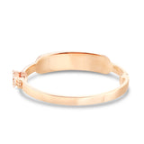 Engravable Rectangle Baby Bangle with Diamonds - Shyne Jewelers 170-BID-R Rose Gold Shyne Jewelers