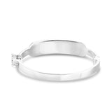 Engravable Rectangle Baby Bangle with Diamonds - Shyne Jewelers 170-BID-R White Gold Shyne Jewelers