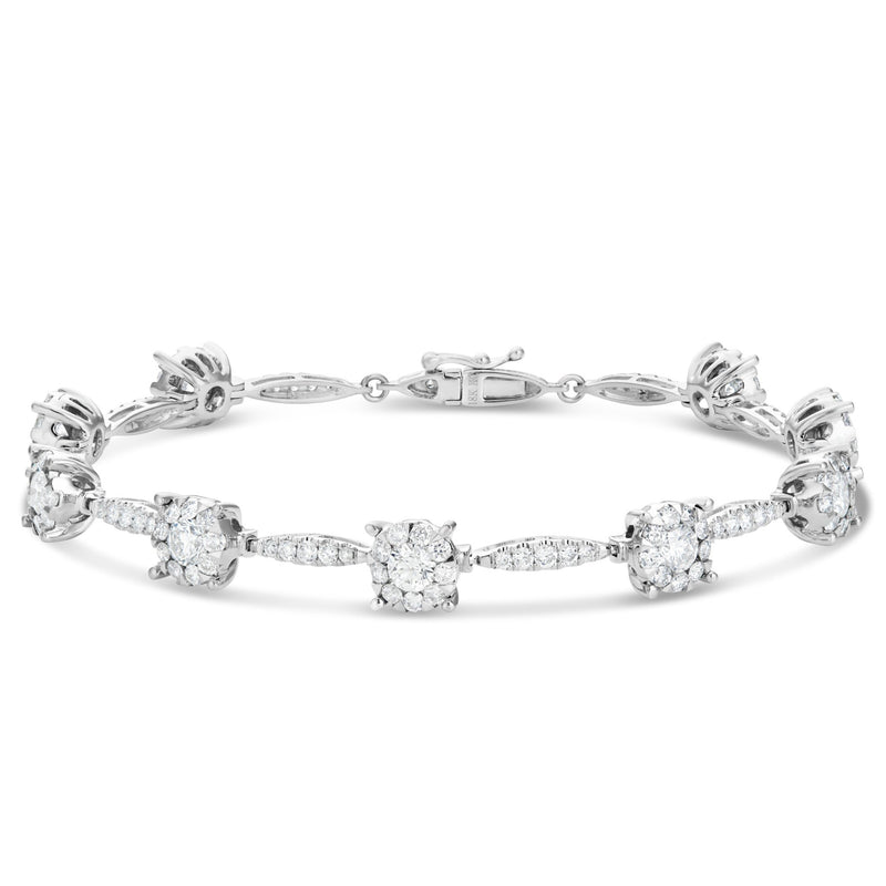 Trejours Marketplace | Rent Circle Clusters Diamond Pave Bracelet