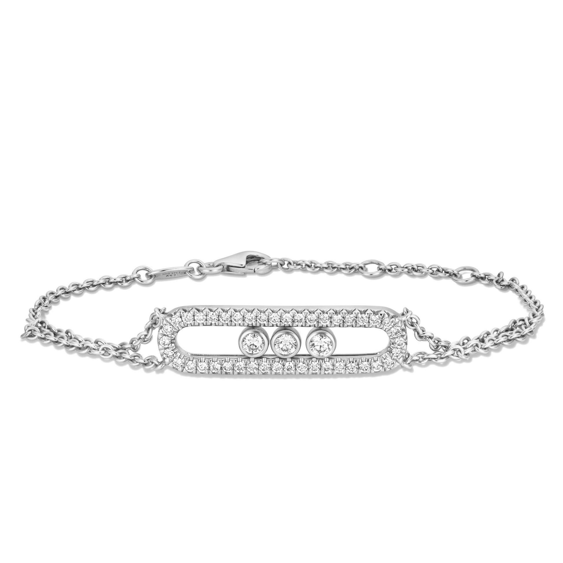 Floating Diamond Pendant Bracelet - Shyne Jewelers White Gold Shyne Jewelers