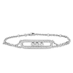 Floating Diamond Pendant Bracelet - Shyne Jewelers White Gold Shyne Jewelers