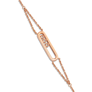 Floating Diamond Pendant Bracelet - Shyne Jewelers Rose Gold Shyne Jewelers