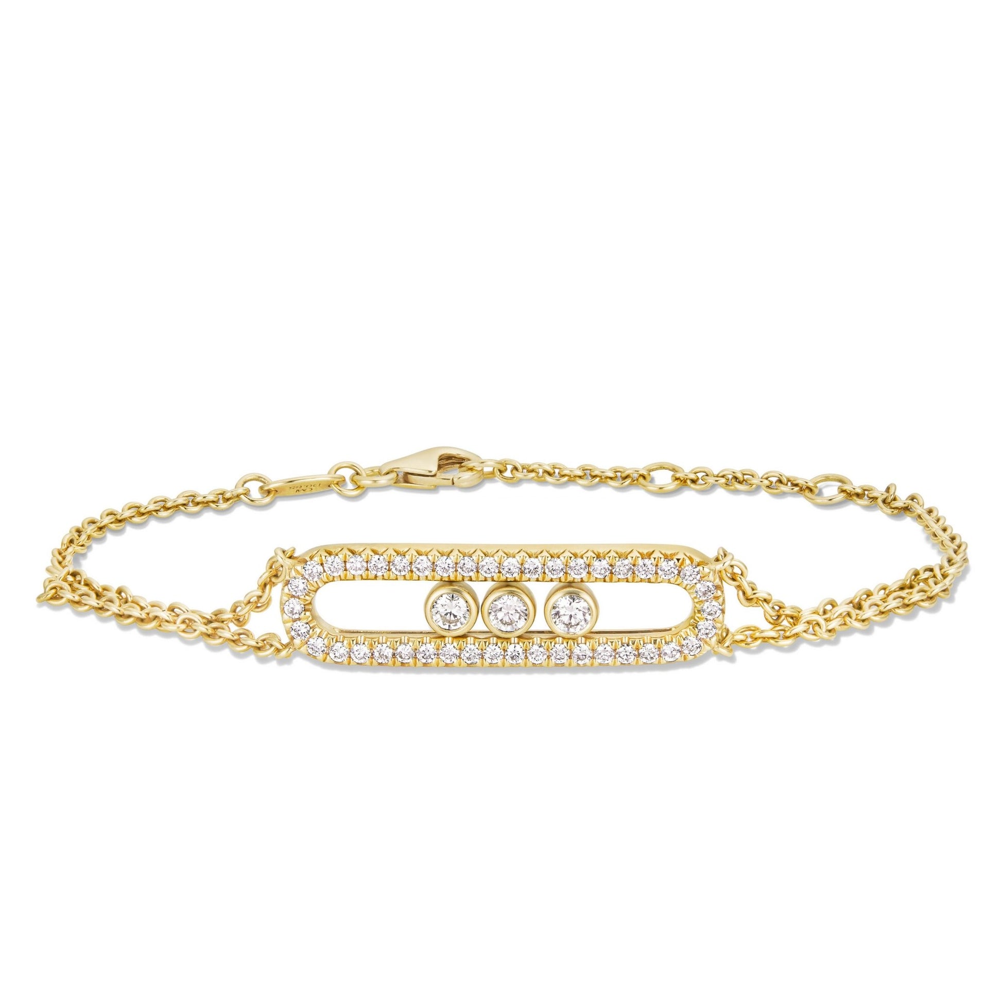 Floating Diamond Pendant Bracelet - Shyne Jewelers Yellow Gold Shyne Jewelers
