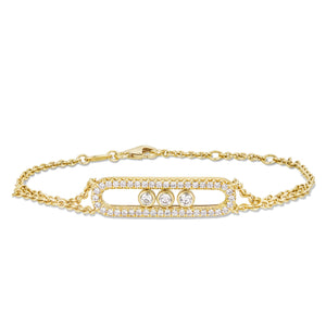 Floating Diamond Pendant Bracelet - Shyne Jewelers Yellow Gold Shyne Jewelers