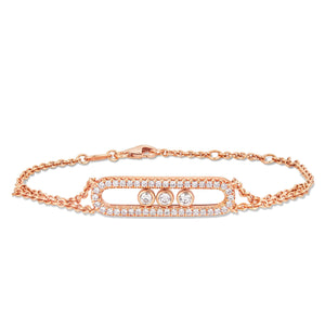 Floating Diamond Pendant Bracelet - Shyne Jewelers Rose Gold Shyne Jewelers