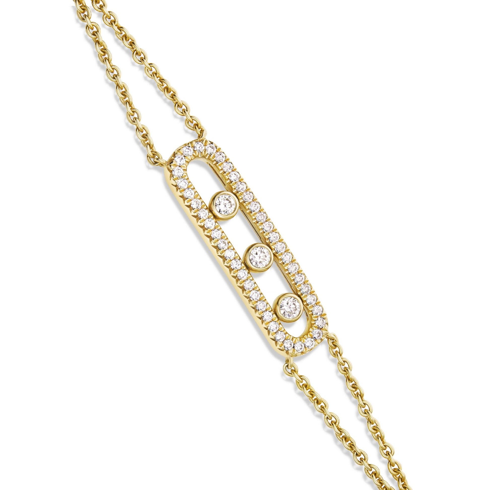 Floating Diamond Pendant Bracelet - Shyne Jewelers Yellow Gold Shyne Jewelers
