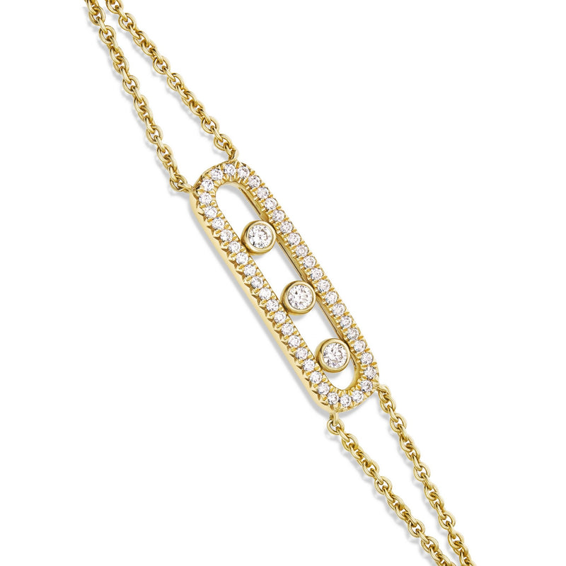 Floating Diamond Pendant Bracelet - Shyne Jewelers Yellow Gold Shyne Jewelers