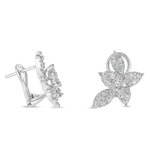 Floral Diamond Stud Earrings - Shyne Jewelers 150-00212 White Gold Shyne Jewelers