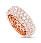 Four Row Diamond Eternity Ring - Shyne Jewelers 135-00068 Rose Gold Shyne Jewelers