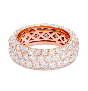 Four Row Diamond Eternity Ring - Shyne Jewelers 135-00068 Rose Gold Shyne Jewelers
