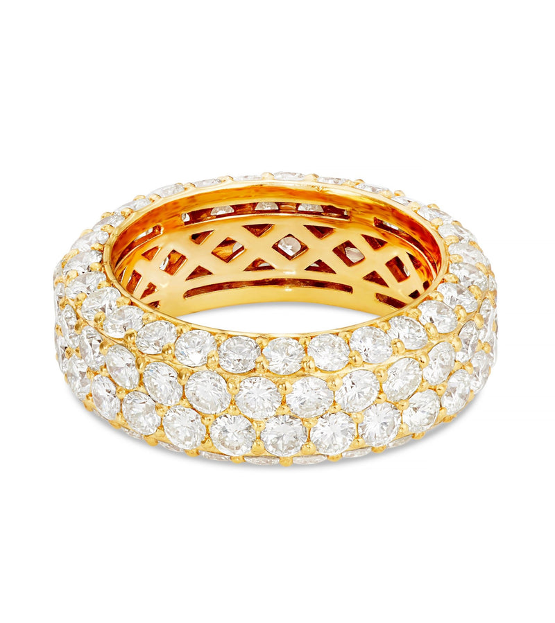 Four Row Diamond Eternity Ring - Shyne Jewelers 135-00068 Yellow Gold Shyne Jewelers
