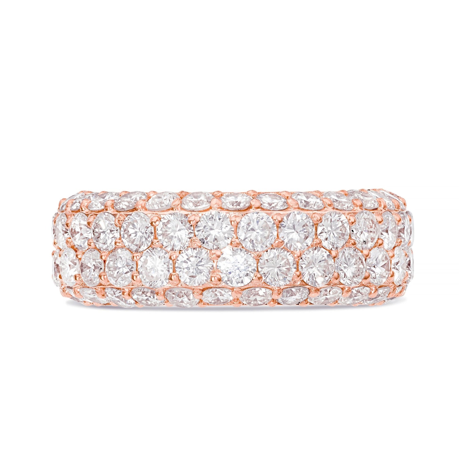 Four Row Diamond Eternity Ring - Shyne Jewelers 135-00068 Rose Gold Shyne Jewelers