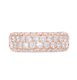 Four Row Diamond Eternity Ring - Shyne Jewelers 135-00068 Rose Gold Shyne Jewelers