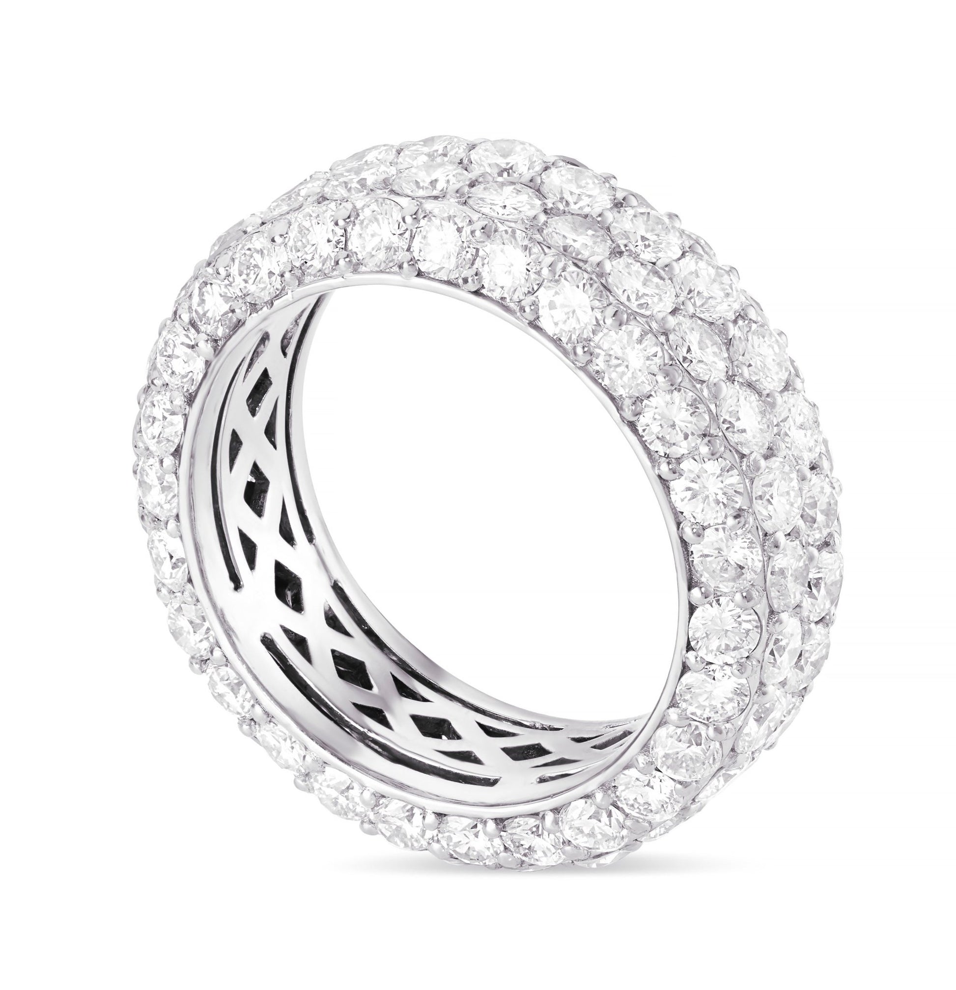 Four Row Diamond Eternity Ring - Shyne Jewelers 135-00068 White Gold Shyne Jewelers