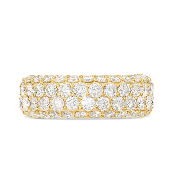 Four Row Diamond Eternity Ring - Shyne Jewelers 135-00068 Yellow Gold Shyne Jewelers