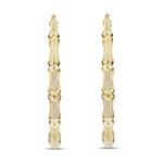 Gold Bamboo Hoops - Shyne Jewelers 1 Inch Shyne Jewelers