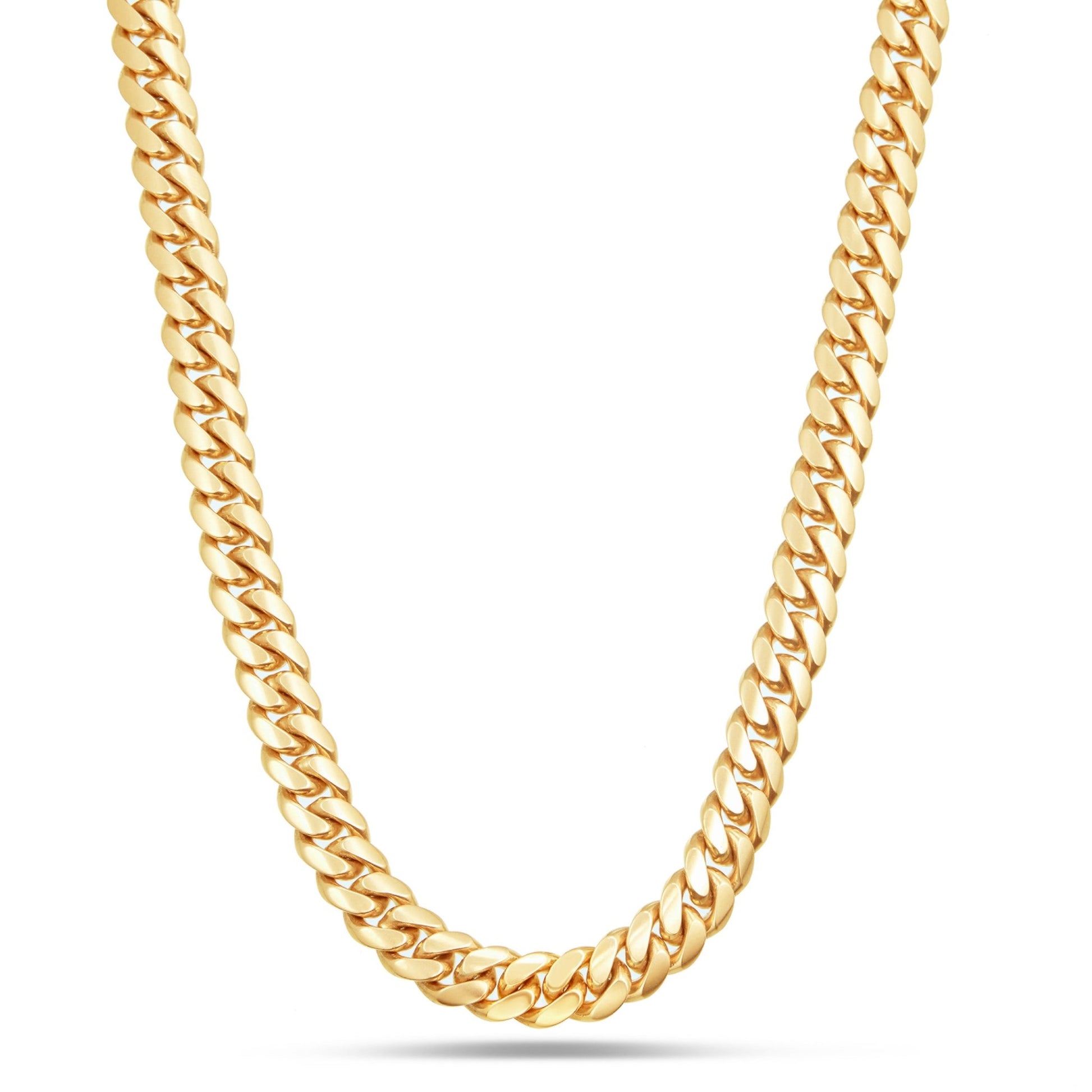 Gold Cuban Chain, 13 mm - Shyne Jewelers Yellow Gold 16" 10KT Shyne Jewelers
