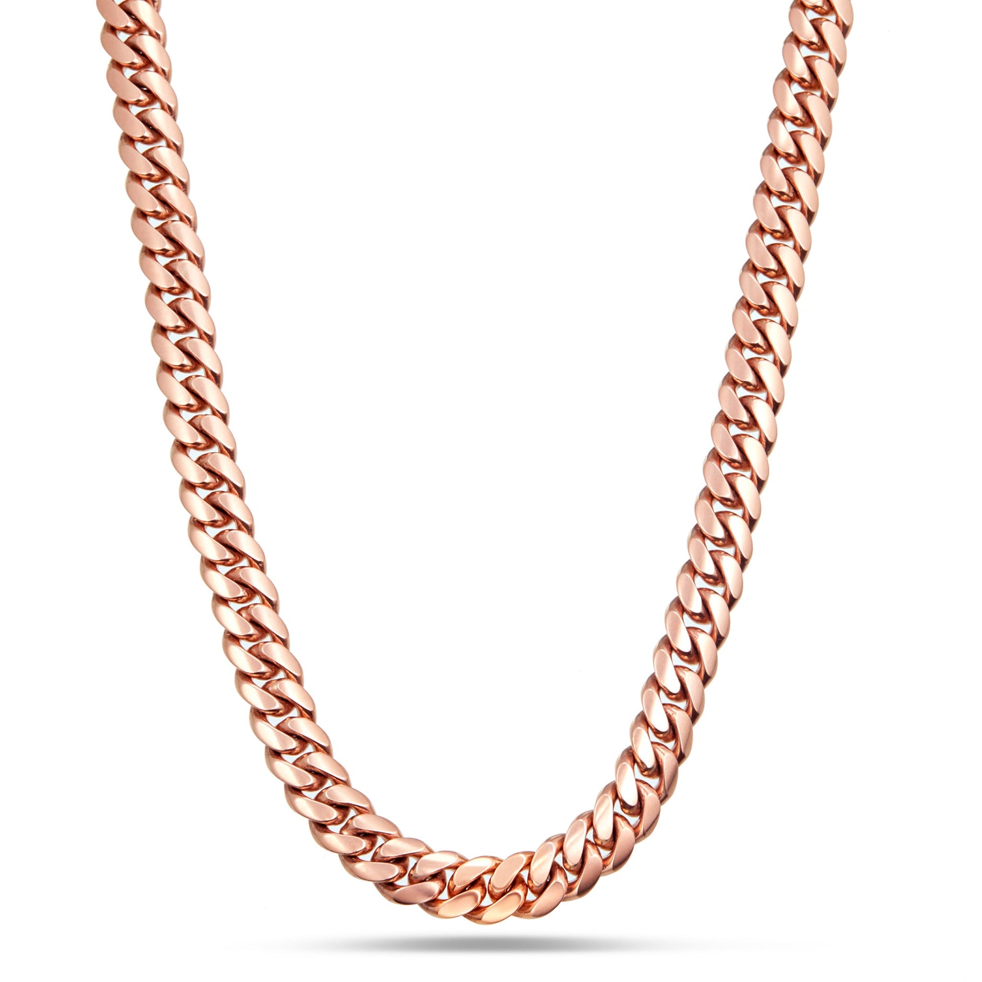 Gold Cuban Chain, 13 mm - Shyne Jewelers Rose Gold 16" 10KT Shyne Jewelers