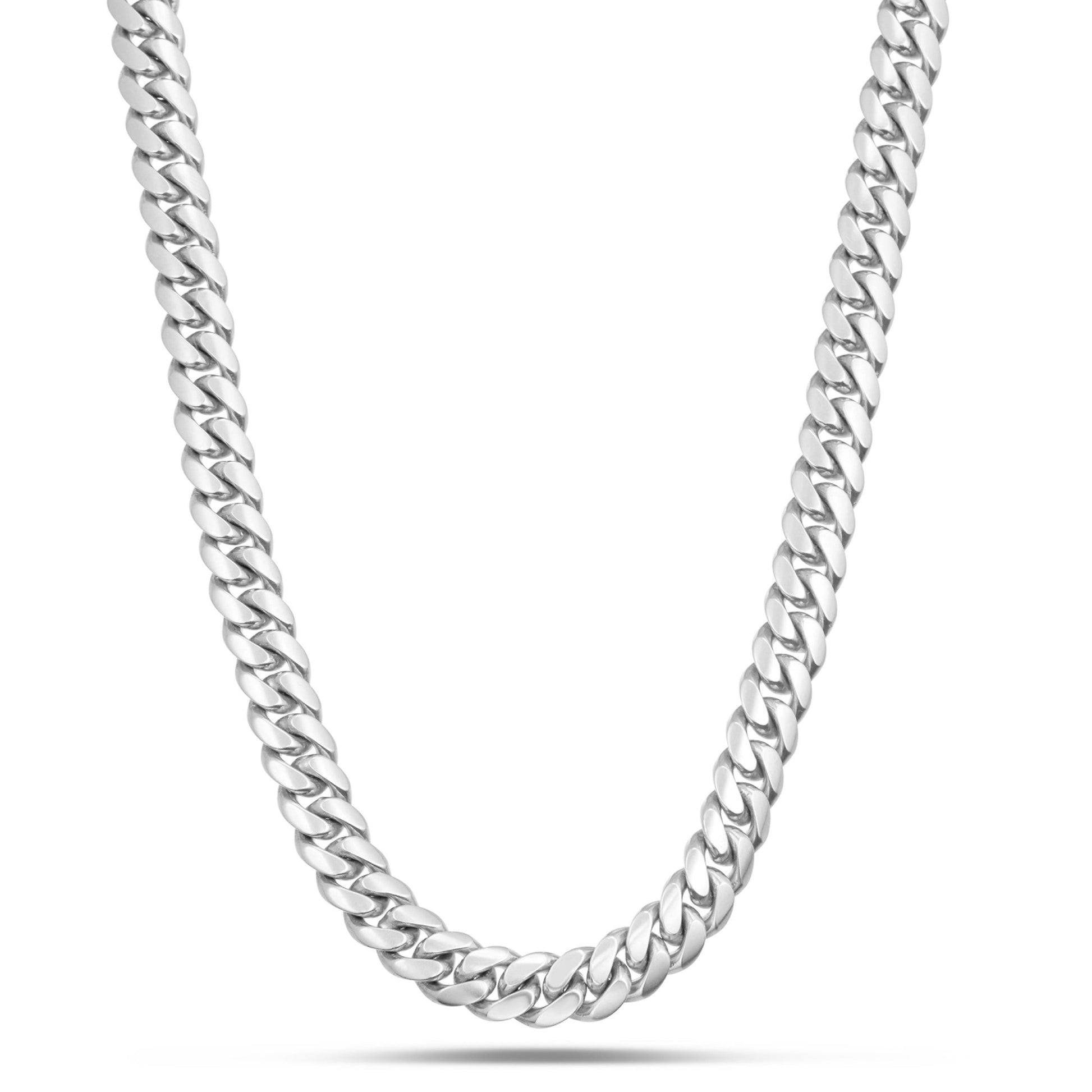 Gold Cuban Chain, 13 mm - Shyne Jewelers White Gold 16" 10KT Shyne Jewelers