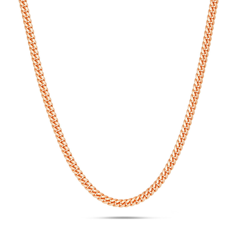 Gold Cuban Chain, 3mm - Shyne Jewelers 10KT Rose Gold 16" Shyne Jewelers