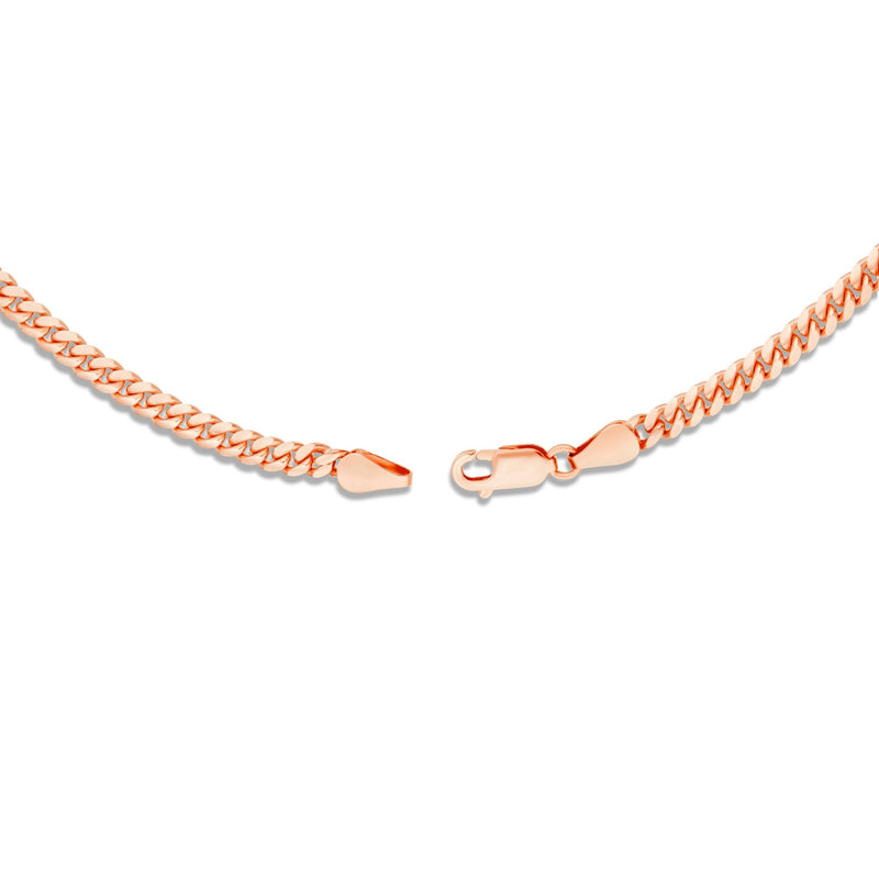 Gold Cuban Chain, 3mm - Shyne Jewelers 10KT Rose Gold 16" Shyne Jewelers