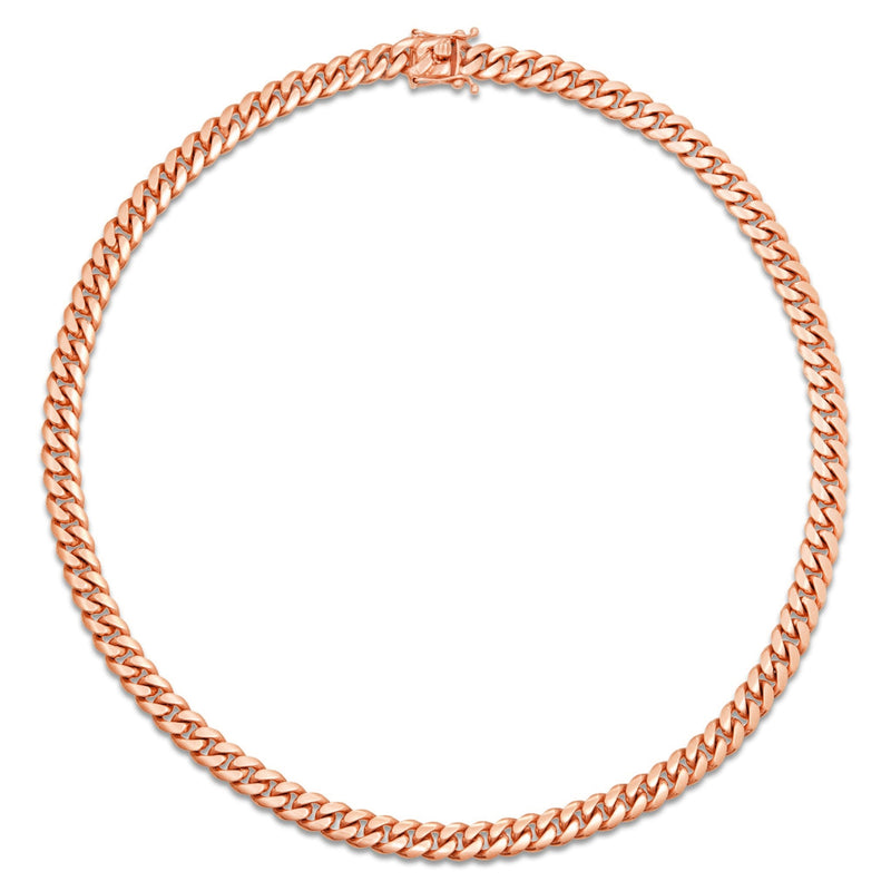 Gold Cuban Chain, 5mm - Shyne Jewelers 10KT Rose Gold 18" Shyne Jewelers