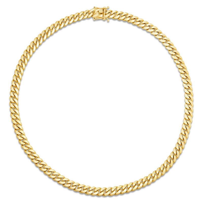 Gold Cuban Chain, 5mm - Shyne Jewelers 10KT Yellow Gold 18" Shyne Jewelers