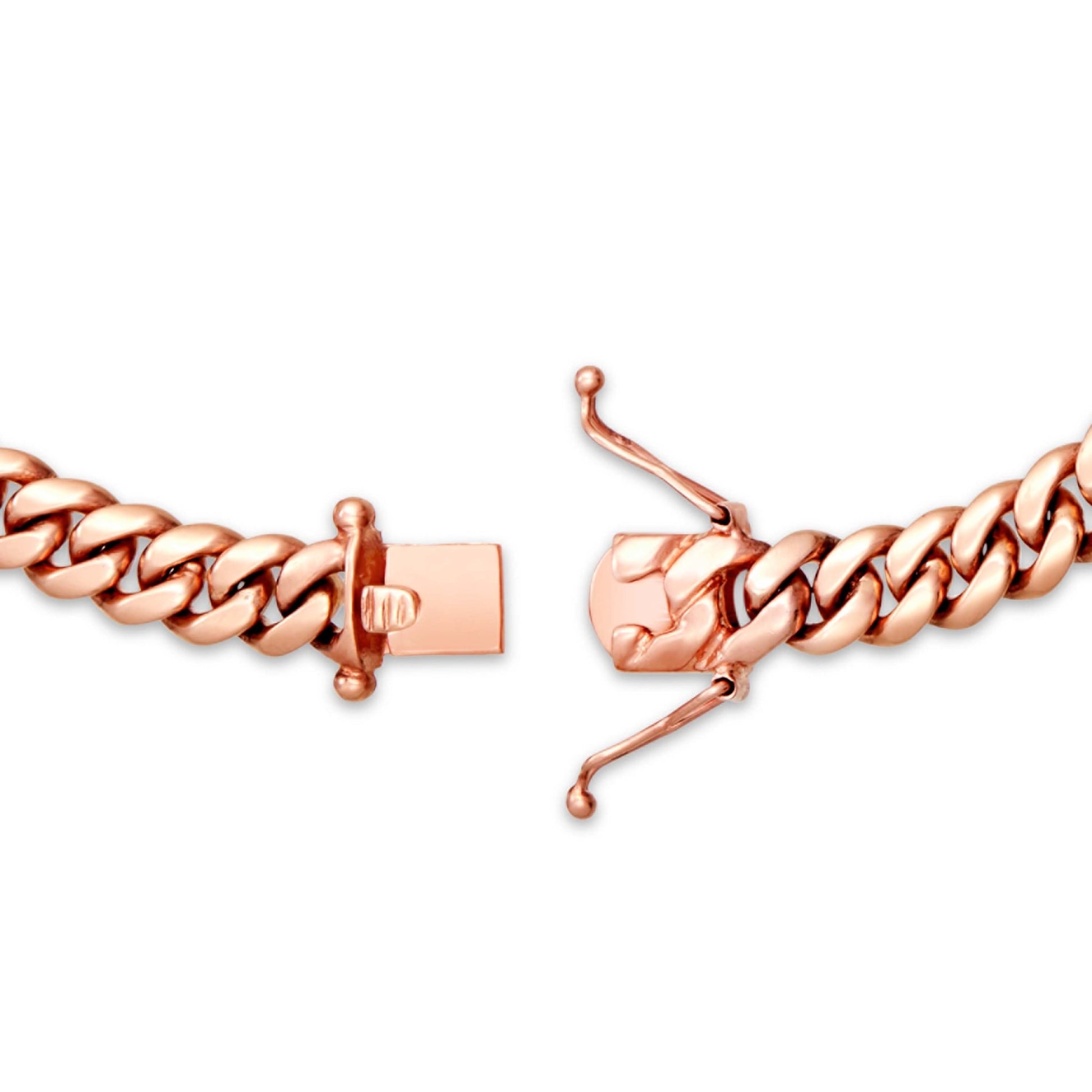 Gold Cuban Chain, 9.5 mm - Shyne Jewelers Rose Gold Shyne Jewelers
