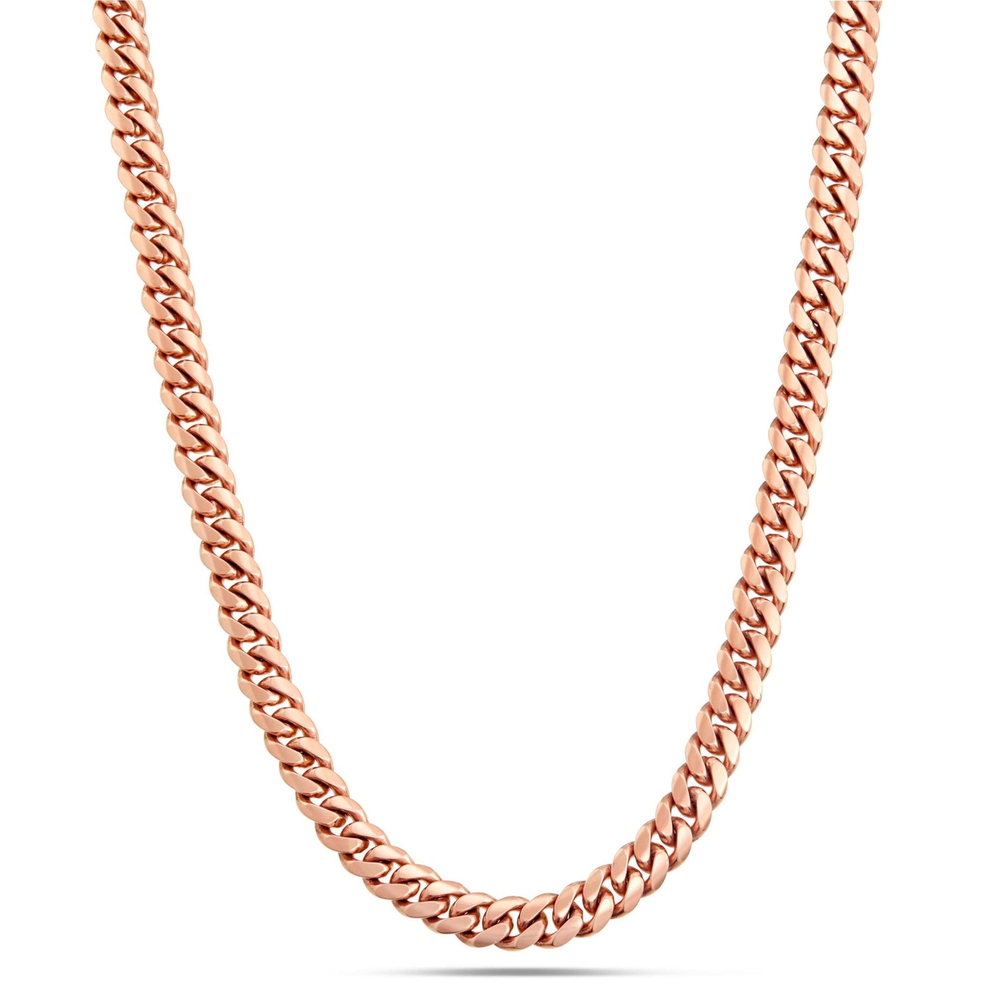 Gold Cuban Chain, 9.5 mm - Shyne Jewelers Rose Gold Shyne Jewelers