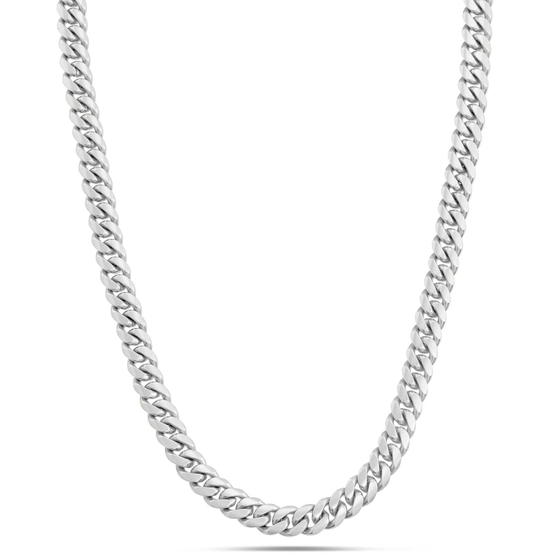 Gold Cuban Chain, 9.5 mm - Shyne Jewelers White Gold Shyne Jewelers