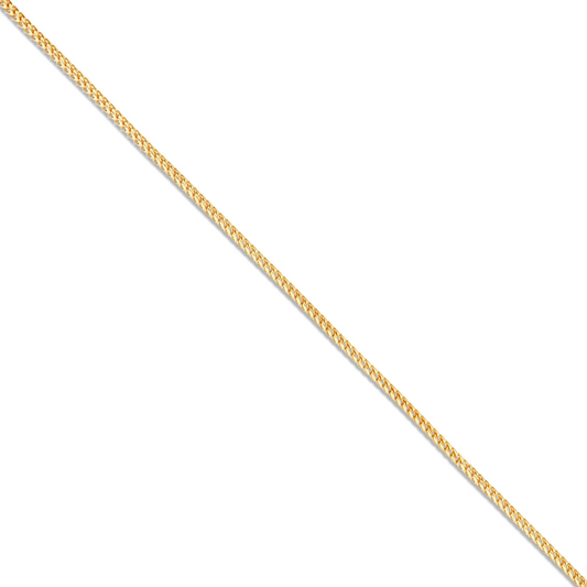 14K Solid Gold 1.25 mm Franco Chain