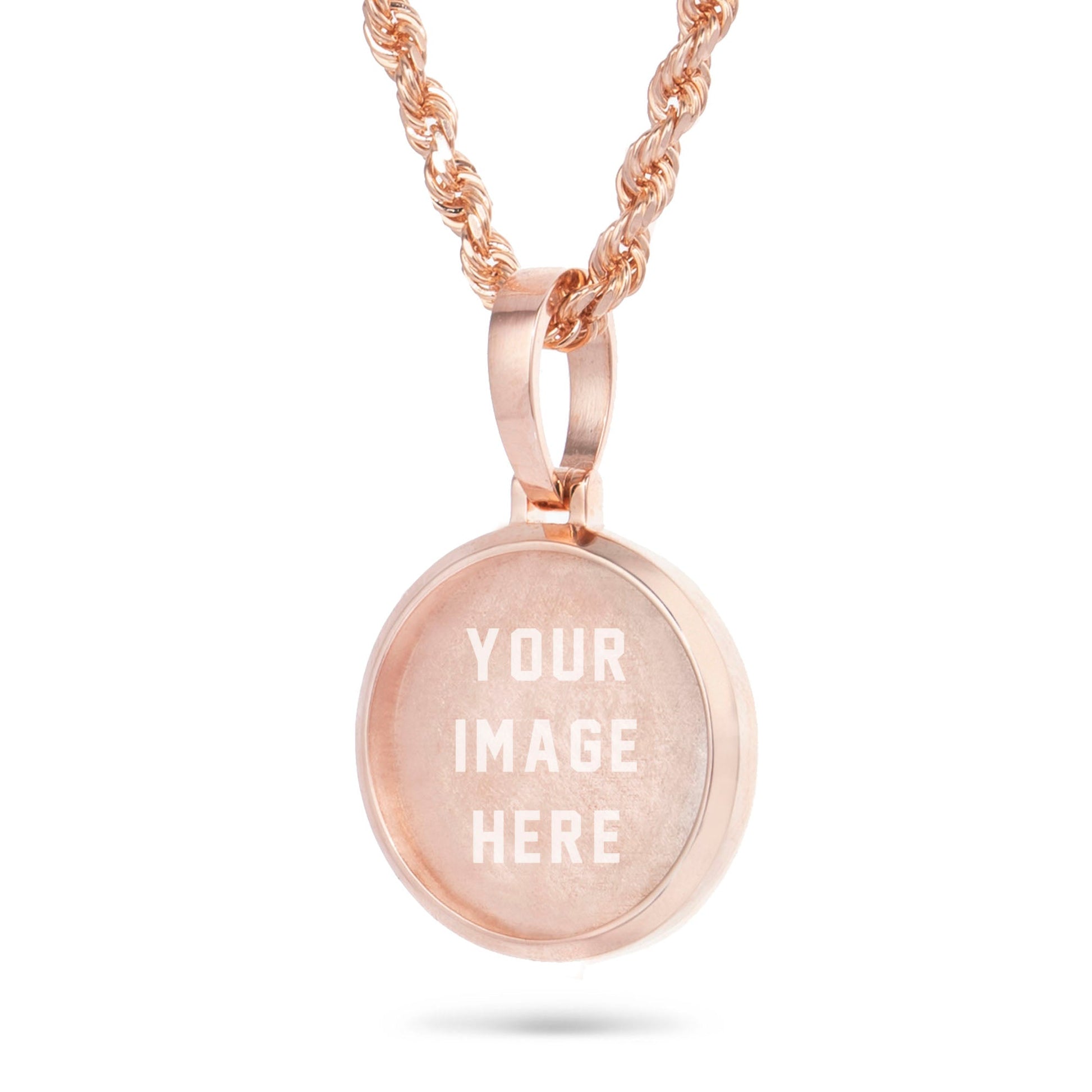 Gold Picture Pendant, 1 Inch - Shyne Jewelers 160-00052 Rose Gold Shyne Jewelers