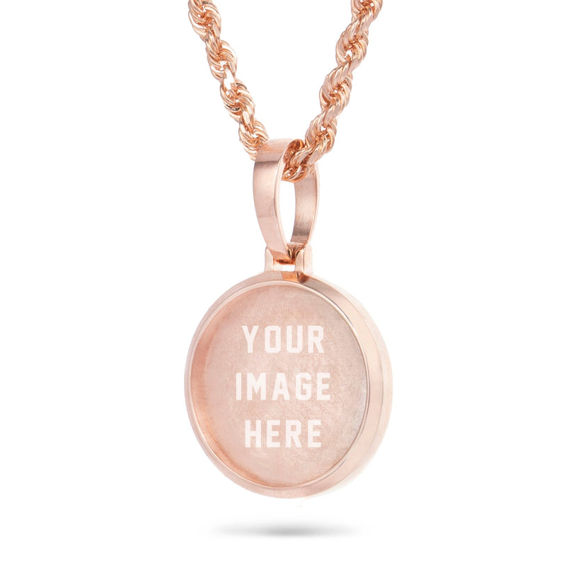 Gold Picture Pendant, 1 Inch - Shyne Jewelers 160-00052 Rose Gold Shyne Jewelers