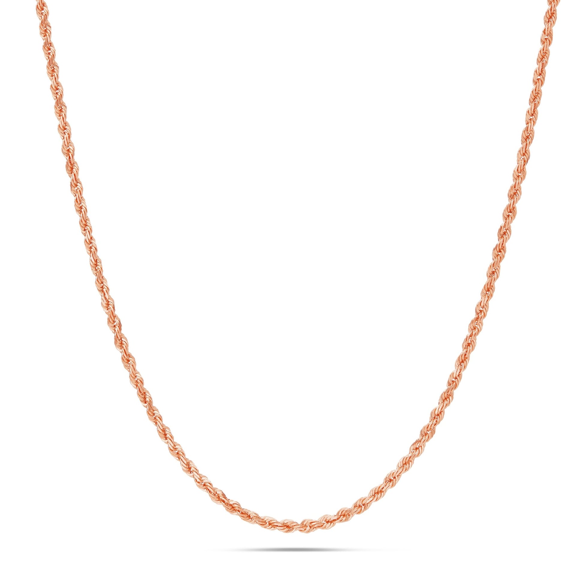 Gold Rope Chain, 2 mm - Shyne Jewelers 10K 16 " Rose Gold Shyne Jewelers