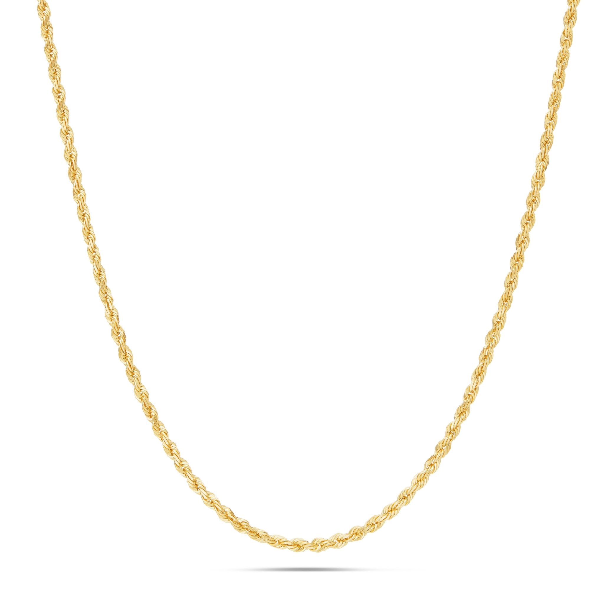 Rope Chains Size Chart – Shyne Jewelers