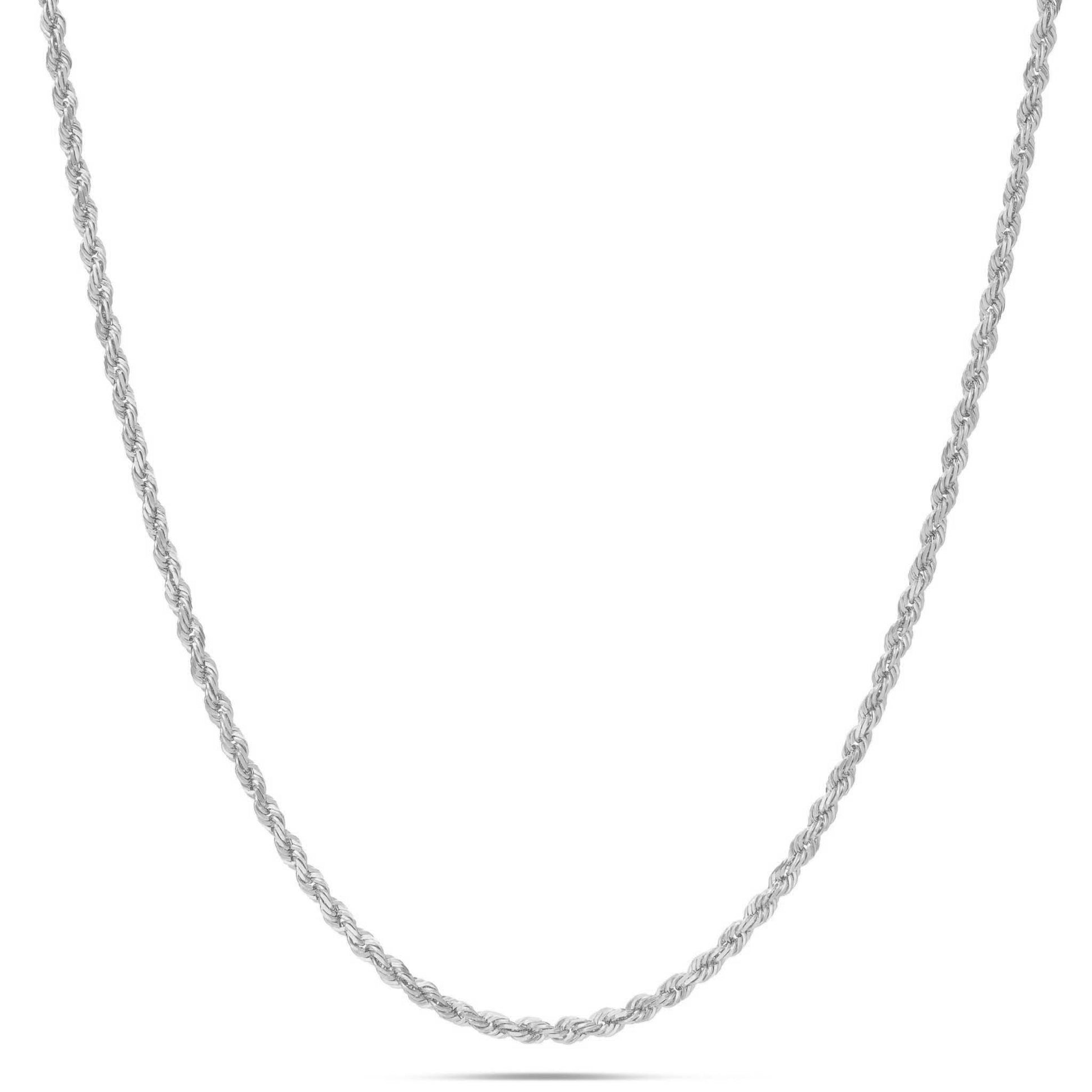 Gold Rope Chain, 2.5 mm - Shyne Jewelers 430-00142 10K 16" White Gold Shyne Jewelers