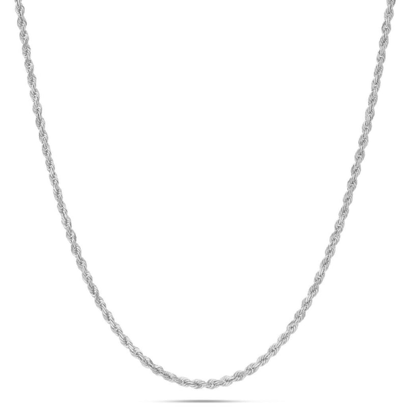 Gold Rope Chain, 2.5 mm - Shyne Jewelers 430-00142 10K 16" White Gold Shyne Jewelers