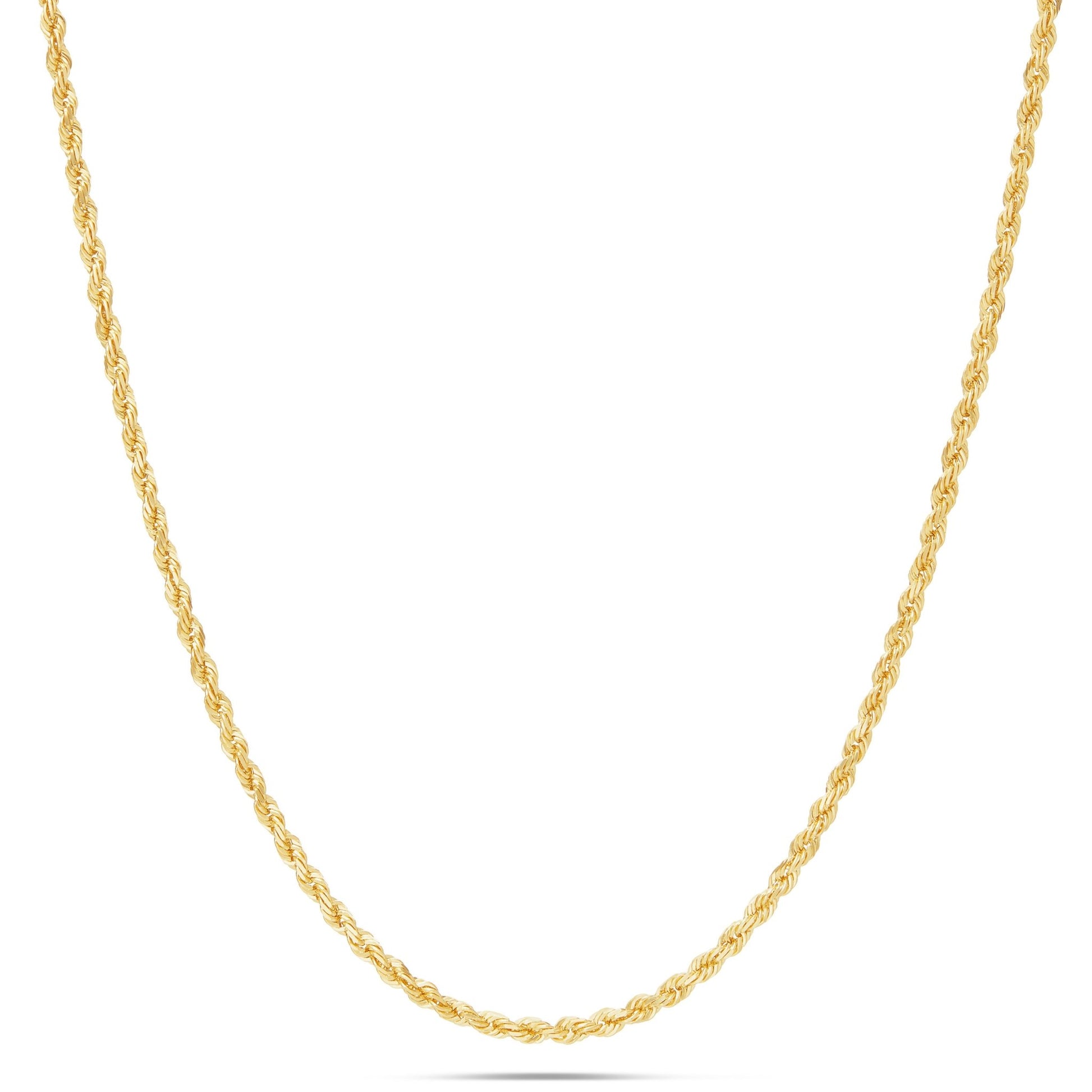 Gold Rope Chain, 2.5 mm - Shyne Jewelers 430-00142 10K 16 Yellow Gold Shyne Jewelers