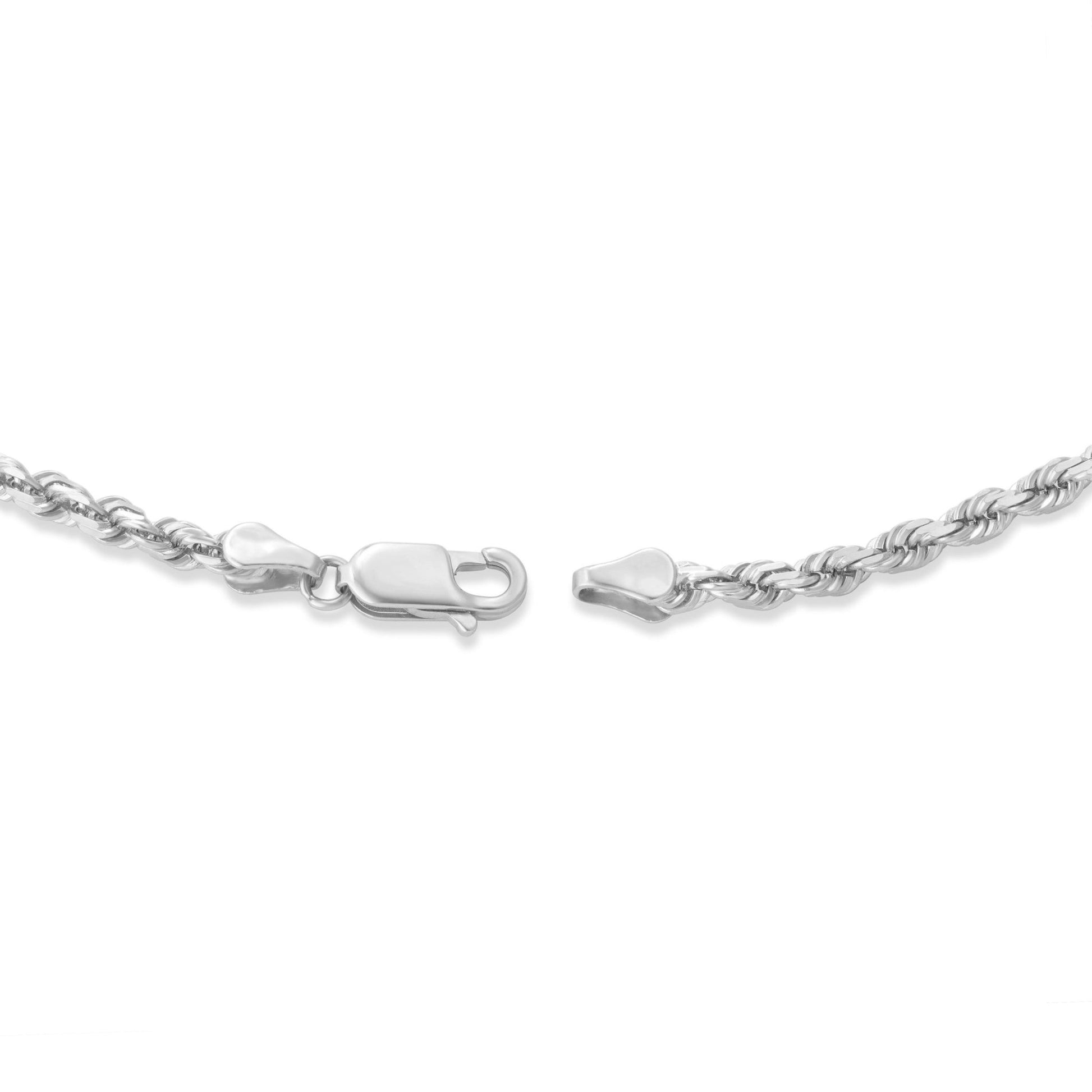 Gold Rope Chain, 3 mm - Shyne Jewelers 430-00790 10K 16 " White Gold Shyne Jewelers